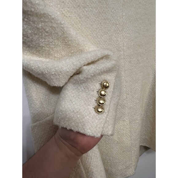 Express Women’s Blazer Wool Blend Double Breasted Button Up Lined Padded Cozy - Picture 7 of 7